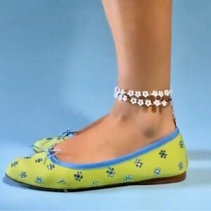 NWOB Jenny Walton x Pretty Ballerinas Swarovski Flats Size 38